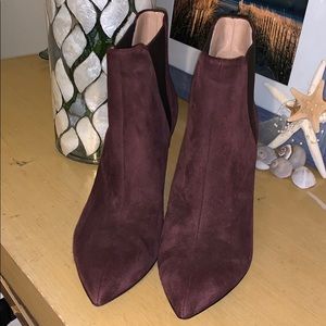 Emporio Armani Plum Suede Booties